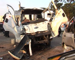 27/04/2008: Dos muertos y cuatro heridos graves en un accidente en la Ruta 6.      Un auto se cruz� de mano y se estrell� de lleno contra una camioneta, muriendo dos de los ocupantes de �sta 